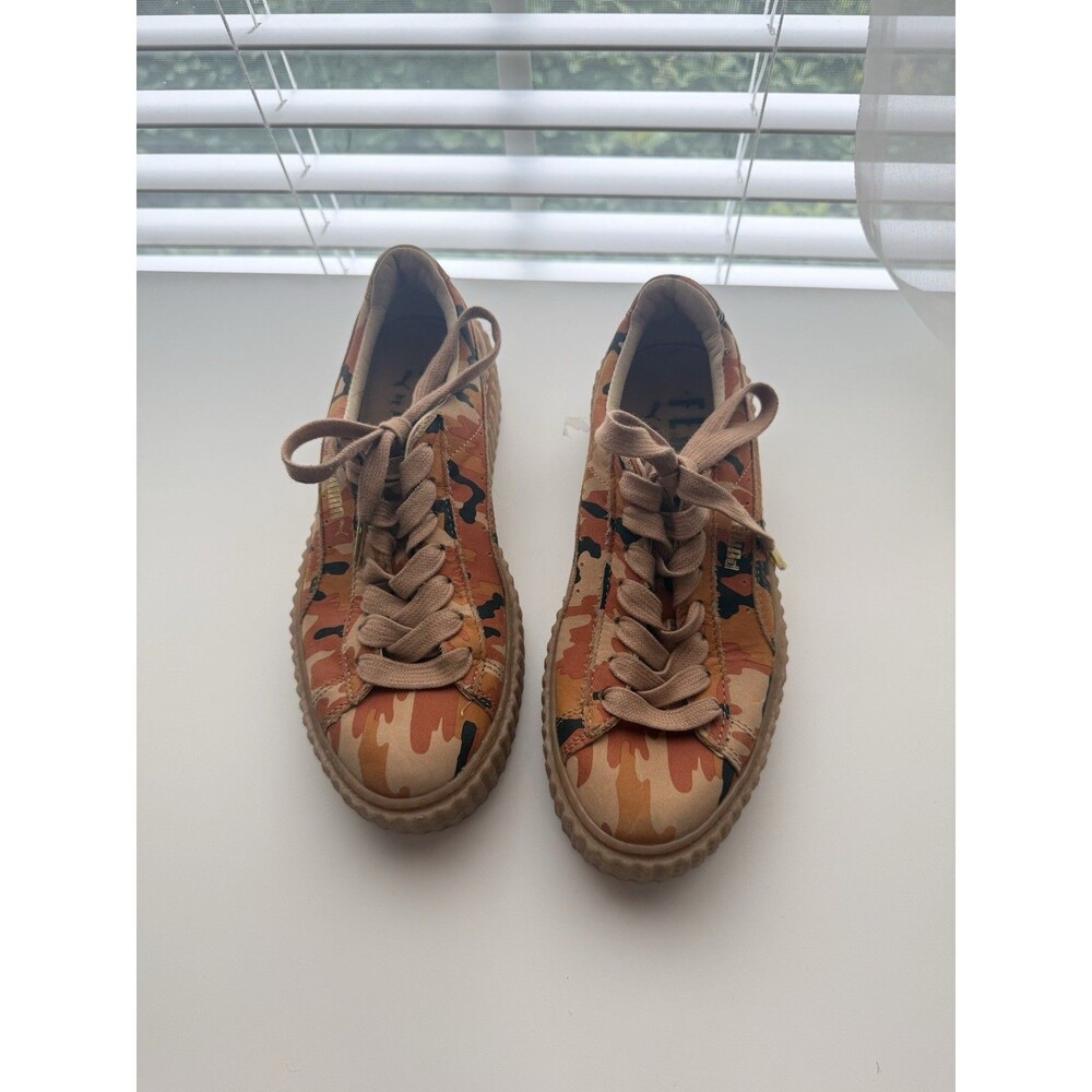 Size 7 - Fenty x Puma Suede Creepers Orange Camo W